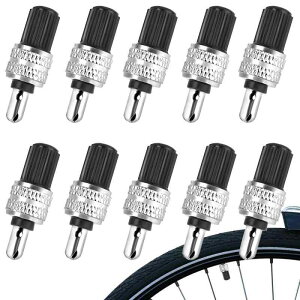 TBDBNR 自転車 空気長持ち バルブ 10個セット バルブコア バルブ 変換 英式 交換簡単 自転車用 虫ゴム不要 空気入れが軽い 携帯しやすい 耐久性 互換性 小径車 折り畳み自転車 シティサイクル