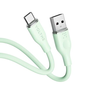 VOLTME USB Type C ケーブル 柔らかいシリコン製 絡まない 断線防止 タイプc ケーブル 急速充電 QuickCharge3.0対応 Xperia/Galaxy/LG/iPad Pro/MacBook その他 Android(アンドロイド