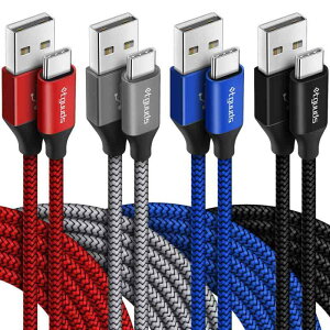 etguuds USB Type C ケーブル【0.9m 4本セット】USB C ケーブル QC3.0対応 急速充電 タイプc ケーブル 高速データ転送 充電コード タイプc 高耐久ナイロン Galaxy S10 S9 S8 A22 A30/ Note