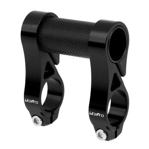 Baoblaze 調節可能 折りたたみ自転車 サイクリングハンドルバー ステム マウント 25.4mm 全3色 - ブラック
