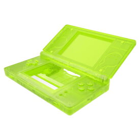 eXtremeRate ds liteに対応用組み立て式カスタム交換シェルクリア素材、交換ボタンも付き、ニンテンドーdsライトに対応用スクリーンレンズ【クリアライムグリーン】