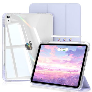 SQBEBS iPad Air 11インチ (M2/M3) ケース 2025/2024 iPad Air 第5世代/第4世代 ケース 分離式 2022/2020 10.9インチ 透明 背面 着脱式 カバー Apple Pencil Pro/USB-C の