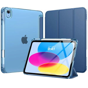 MoKo iPad 11 (A16) 2025 / iPad 10 2022 P[X 11/10.9C` I[gX[vΉ PUU[O n}CNt@Co[ yV[Xbgt y ^ h~ X}[gP[X NavyBl
