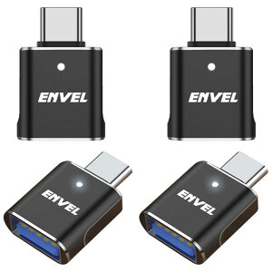 ENVEL USB C �ϊ��A�_�v�^ 4�p�b�N USB 3.2 10 Gbps �����f�[�^�]���� USB Type-C�I�X����USB���X OTG�R���o�[�^�[ Apple iWatch iPhone 11 12 13 14 15 Galaxy S23 S2