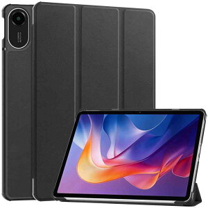 Gosento For Xiaomi Redmi Pad 2 �P�[�X �X�^���h�@�\�t�� �J���O�ܔ��^�X�^���h�P�[�X PU���U�[ Redmi Pad2 11�C���`�i2025�j �J�o�[ (�u���b�N)