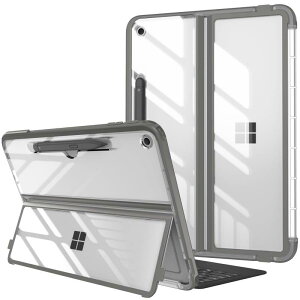 Fintie for Microsoft Surface Pro 12 �P�[�X �J�o�[ 2025�N���f�� 12�C���` �^�C�v�J�o�[ �\�t�gTPU �S�ʕی�^ �X�^���h�ی�@�\�t�� �L�b�N�X�^���h�P�[�X �y�� ���^ �ϏՌ�(�O���[)