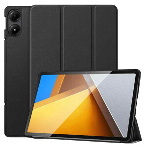 MoKo Xiaomi POCO Pad/Redmi Pad 1 Pro �P�[�X 12.1�C���` �蒠�^�ی�J�o�[ �X�^���h�P�[�X �I�[�g�X���[�v�Ή� PC+PU�� �y�� ����h�~/�ϏՌ� Black