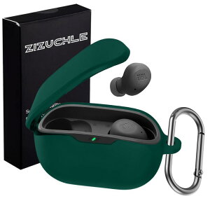 ZHZUCHLE for JBL Wave Buds 2�P�[�X �J�o�[ �V���R���� �S�ʕی� �����h�~ ������� ���킢�� �L�Y�h�~ �ϏՌ� �����[�d�\ �y�ʏ��^ �J���r�i�t�� JBL Wave Buds 2 �J�o�[(�O���[��)