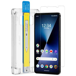 Podick �K���X�t�B���� Xperia 1 VIII/VII/VI�p �ی�t�B���� SO-51G / SO-51F / SO-51E�Ή� 9H�����K���X �Ռ��z�� �K�C�h�g�t�� �\�t�����ȒP 0.25mm�ɔ��^ SOG15/A501SO/XQ-FS4
