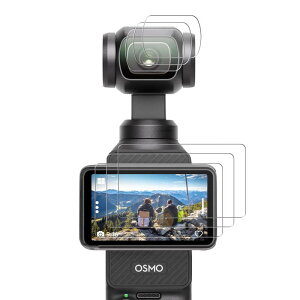 FitStill�����K���X�t�B���� DJI Osmo Pocket 4/3�ɓK�p3�����Y�ی�t�B���� + 3�� LCD �X�N���[���ی�t�B���������K���X�t�B���� DJIPocket 4 �A�N�Z�T���[ 9H �d�x