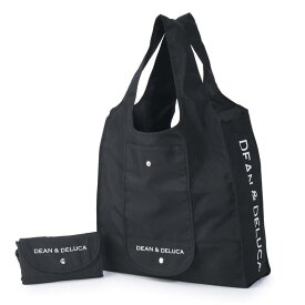 [ディーンアンドデルーカ] ショッピングバッグ ブラック エコバッグ 折りたたみ 軽量 コンパクト レジ袋 マイバッグ 43×37×14cm