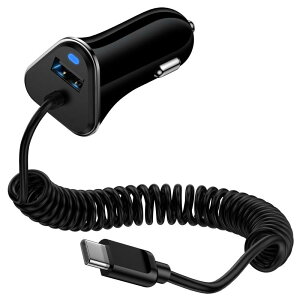 HUHUTa ���v60W PD�Ή� �V�K�[�\�P�b�g USB ���o�� �� �[�d�� �}���[�d 2�|�[�g �A���~�j�E���������� �J�[�`���[�W���[ �^�C�vC 12V-24V�ԑΉ� �J�[�p�i iPhone 17/16/15/iPad/AirPods/Mac/Sam