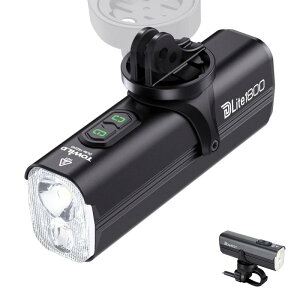 TOWILD DLite1800 ���]�ԃ��C�g �ŋ� 1800���[���� ���]�� �t�����g���C�g ���[�h�o�C�N ���C�g ���t���Ή� �n�C/���[�r�[���ؑ� LED �[�d�� USB-C 5000mAh��e�� �����_�� �h� IPX6�h�� �T�C�N�����C�g