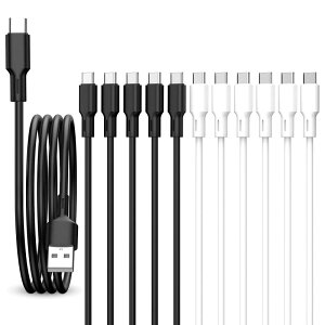 �f���ȓ� USB C �P�[�u�� �^�C�vC Type-C �y1M�E12�{�Z�b�g�zUSB-C �[�d�P�[�u�� �C���z�� �^�C�vc�P�[�u�� Samsung Galaxy S10 Huawei Xperia Nintendo Switch GoPro Hero 5
