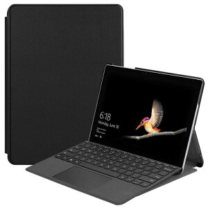 Gosento For Surface Go/Surface Go2 / Surface Go3 / Surface Go4 �P�[�X �X�^���h�@�\�t�� �J���O�ܔ��^�X�^���h�P�[�X PU���U�[ Surface Go 4 �J�o�[ (�u���b�N)