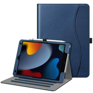 Fintie iPad 10.2�p�P�[�X ��9/8/7���� 2021/2020/2019 �ی�J�o�[ 2�܃X�^���h �}���`���p(�l�C�r�[)