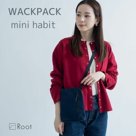 和ックパックミニhabit KONBU コンブ ナイロン 超軽量 撥水 Root ルートショルダー バッグ メンズ レディース 日本製 縦型 薄型 小さめ きれいめ おしゃれ 大人 カジュアル 旅行 おでかけ 軽い ミニショルダー ショルダーバッグ スマホショルダー 斜め掛け 男女兼用