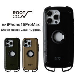【ROOT CO.】[iPhone15ProMax専用]GRAVITY Shock Resist Case Rugged.
