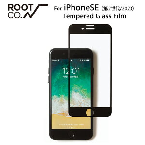 �yROOT CO.�z[iPhone SE2(��2����/2020)/iPhoneSE3�i��3����/2022�j]GRAVITY Tempered Glass Film �t���ی�K���X�t�B���� (�u���b�N)