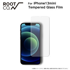 【ROOT CO.】[iPhone13miniケース]GRAVITY Tempered Glass Film (クリア)（米国mil規格耐衝撃）