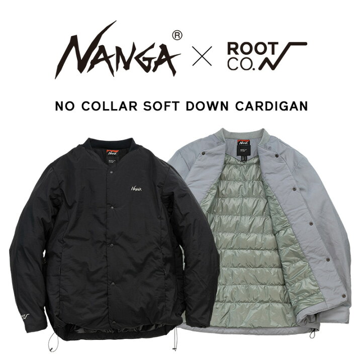 楽天市場】【ROOT CO.】NANGA×ROOT CO. NO COLLAR SOFT DOWN CARDIGAN 