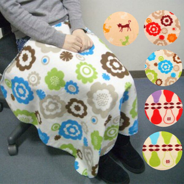 【楽天スーパーSALE期間P2倍+クーポン発行中】フリース ひざ掛け 裏起毛 70×30 膝掛け おしゃれ かわいい 暖かい  節電対策 ブランケット 毛布 アウトドア オフィス キッズ 車用 スポーツ観戦 猫 ねこ 女性 ひざかけ 花柄 フラワー フルーツ ギフト 贈り