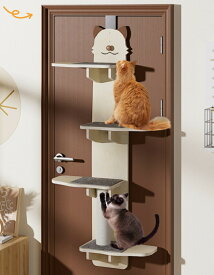 キャットツリー キャットクライマー 据え置き スリム キャットクライマー ドアハンギングキャットタワー マルチレベルキャットコンド クラウドシェルフボード 猫タワー シニア 運動不足 猫ちゃん ドアハンギングキャットタワー マルチレベルキャットコンド