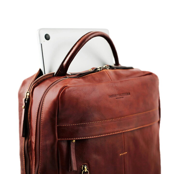 楽天市場】本革 イタリア製 FANTINII Cuoieria large leather backpack 
