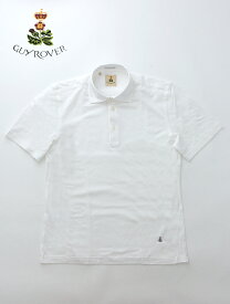 GUY ROVER/ギローバー 鹿の子半袖ポロシャツ/ワイドカラー guy460401−ホワイト