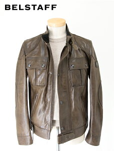 BELSTAFF �x���X�^�b�t ���C�_�[�X�W���P�b�g Antique Leather Jacket �A���e�B�[�N�u���E�� bel461803