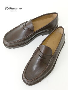 IL MOCASSINO �C���E���J�V�[�m ���y�� �R�C�����[�t�@�[ �_�[�N�u���E�� Vibram Morflex Sole ilm500801