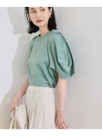 【SALE／40%OFF】【洗える】クリア天竺ボリュームスリーブプルオーバー【お仕事・通勤対応】 ROPE' ロペ トップス カットソー・Tシャツ ブラック ホワイト カーキグリーン ブルー【RBA_E】【送料無料】[Rakuten Fashion]