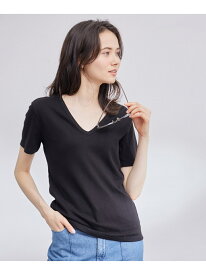 【PETIT BATEAU(プチバトー)*ROPE'】VネックTEE ROPE' ロペ トップス カットソー・Tシャツ ブラック ホワイト カーキ ブルー【送料無料】[Rakuten Fashion]