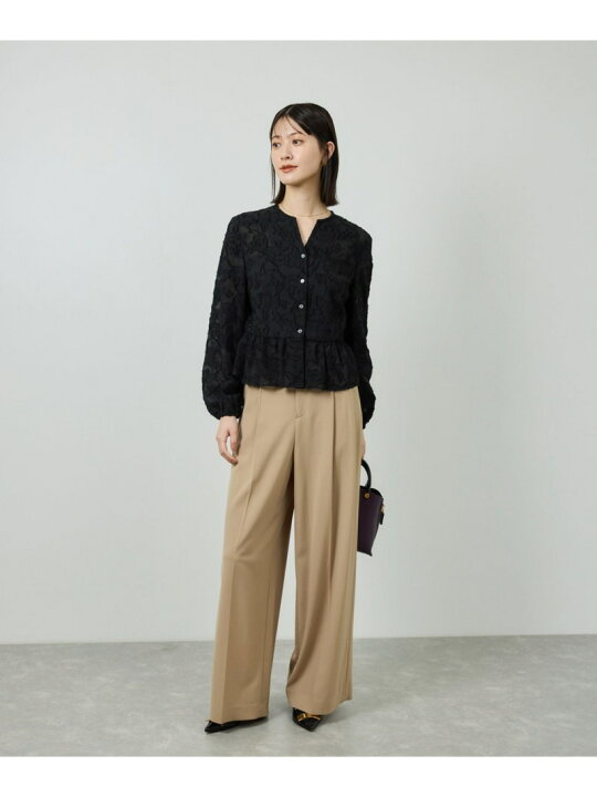 楽天市場】【SALE／30%OFF】ペプラムジャガードブラウス/イージーケア 
