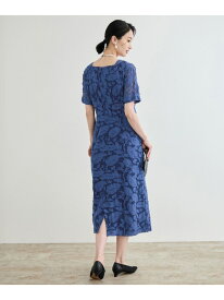 【SALE／60%OFF】【洗える】スクエアーネックワンピース(ジャガード/サッカー素材) ROPE' ロペ ワンピース・ドレス ワンピース ブラウン ブラック ブルー【RBA_E】【送料無料】[Rakuten Fashion]