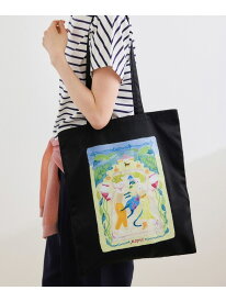 【Kei Nagayama for ROPE'】イラスト入りトートバッグ【A4対応】 ROPE' ロペ バッグ トートバッグ ホワイト ブラック【送料無料】[Rakuten Fashion]