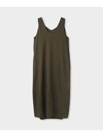 【一部店舗限定】【REALM(レルム)】U-NECK JERSEY DRESS｜モクロディジャージワンピース REALM ロペ ワンピース・ドレス ワンピース ブラック カーキグリーン【送料無料】[Rakuten Fashion]