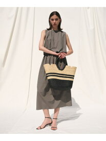 【SALE／30%OFF】【一部店舗限定】【REALM(レルム)】COTTON TAFFETA COLOR-BLOCKED DRESS｜切り替えワンピース REALM ロペ ワンピース・ドレス ワンピース ブラック カーキグリーン【RBA_E】【送料無料】[Rakuten Fashion]