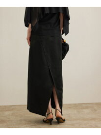 【SALE／50%OFF】アセテートリネンバッククロススカート/洗える ROPE' ロペ スカート その他のスカート ホワイト ブラック【RBA_E】【送料無料】[Rakuten Fashion]