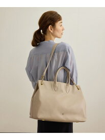 【SALE／50%OFF】横型レザートートバッグ【A4対応】 ROPE' ロペ バッグ トートバッグ ベージュ ブラック【RBA_E】【送料無料】[Rakuten Fashion]
