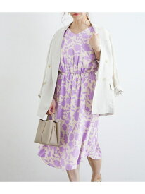 【SALE／70%OFF】起毛サテン花柄ワンピース ROPE' ロペ ワンピース・ドレス ワンピース イエロー パープル【RBA_E】【送料無料】[Rakuten Fashion]