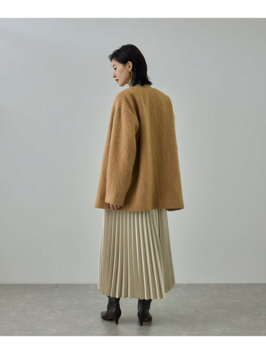 楽天市場】【SALE／50%OFF】ウールモヘヤノーカラーミドル丈コート 