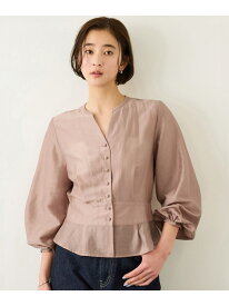 【SALE／60%OFF】カールマイヤーウエストタックペプラムブラウス/イージーケア ROPE' ロペ トップス シャツ・ブラウス ブルー ピンク【RBA_E】【送料無料】[Rakuten Fashion]