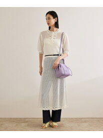 【SALE／70%OFF】クロシェニットワンピース/洗える ROPE' ロペ ワンピース・ドレス ワンピース ホワイト ネイビー【RBA_E】【送料無料】[Rakuten Fashion]