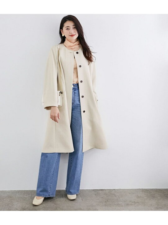 楽天市場】【SALE／60%OFF】バックサテンノーカラーコート ROPE