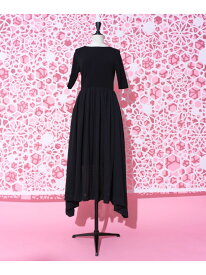 【SALE／50%OFF】【ラリーニュロペ】扇(オウギ)ニットドレス LA LIGNE ROPE' ロペ ワンピース・ドレス ワンピース ブラック ベージュ ピンク【RBA_E】【送料無料】[Rakuten Fashion]