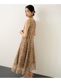 【SALE／30%OFF】【DEVEAUX(デヴォー)】プリントフレアワンピース ROPE' ロペ ワンピース・ドレス ワンピース ブラック ブラウン【RBA_E】【送料無料】[Rakuten Fashion]