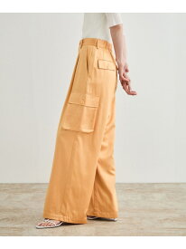 【SALE／80%OFF】【洗える】シャイニーサテンパンツ/一部セットアップ対応 ROPE' ロペ パンツ カーゴパンツ オレンジ ブラック ホワイト【RBA_E】【送料無料】[Rakuten Fashion]
