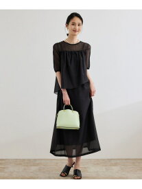 【SALE／80%OFF】コットンシルクワンピース/洗える ROPE' ロペ ワンピース・ドレス ワンピース ブルー ブラック【RBA_E】【送料無料】[Rakuten Fashion]