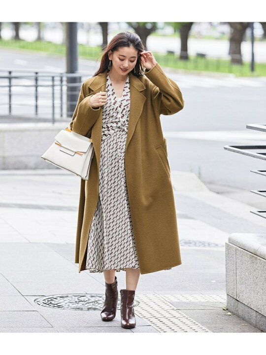 楽天市場】【SALE／50%OFF】カシミヤ混リバー仕立てラップコート ROPE 